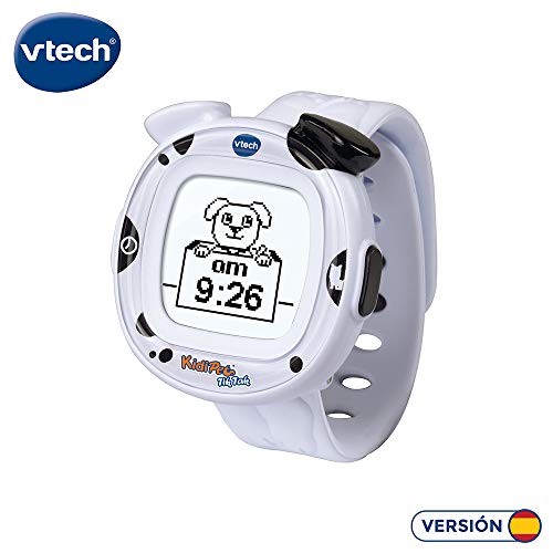 VTech- Kidi Pet TIK Tak Formato Digital y analogico de la Hora. Reloj, Color Blanco (3480-170522)