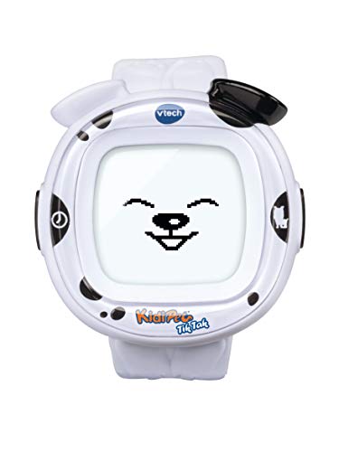 VTech- Kidi Pet TIK Tak Formato Digital y analogico de la Hora. Reloj, Color Blanco (3480-170522)