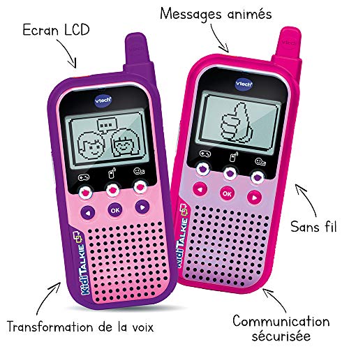 Vtech Kidi Talkie - Walkie-Talkie para niños con Pantalla y Juegos, Juguete electrónico Educativo