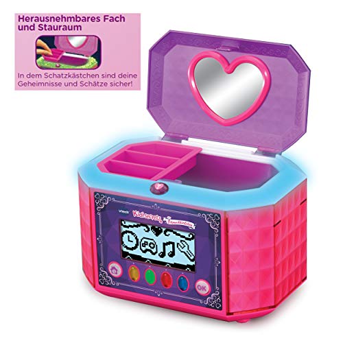 VTech Kidisecrets 80-529904 - Joyero para niña con código secrets, diario electrónico, reproductor de música, reloj y despertador, color rosa