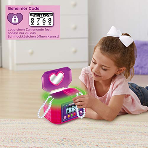 VTech Kidisecrets 80-529904 - Joyero para niña con código secrets, diario electrónico, reproductor de música, reloj y despertador, color rosa