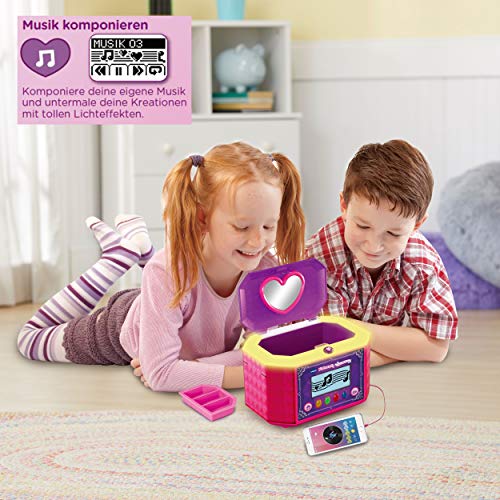 VTech Kidisecrets 80-529904 - Joyero para niña con código secrets, diario electrónico, reproductor de música, reloj y despertador, color rosa