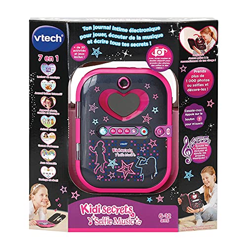 Vtech – KidiSecrets Selfie Music – Agenda electrónica, 163675, Negro , color/modelo surtido