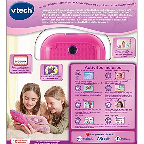 VTech Kidisecrets Selfie Music - Electrónica para niños (Rosa, De plástico, CE, 6 año(s), Chica, 12 año(s))