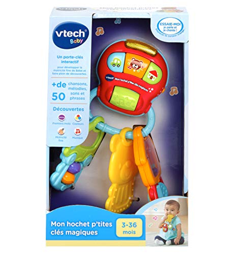 VTech- Llavero Baby Keys Sonajero electrónico interactivo con voz y luces (3480-505122) , color/modelo surtido