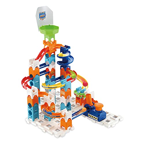 VTech Marble Rush Rocket Set Electronic M100E-Circuito de canicas-Juguetes de construcción niños +4 años-Versión ESP (3480-542249), Color