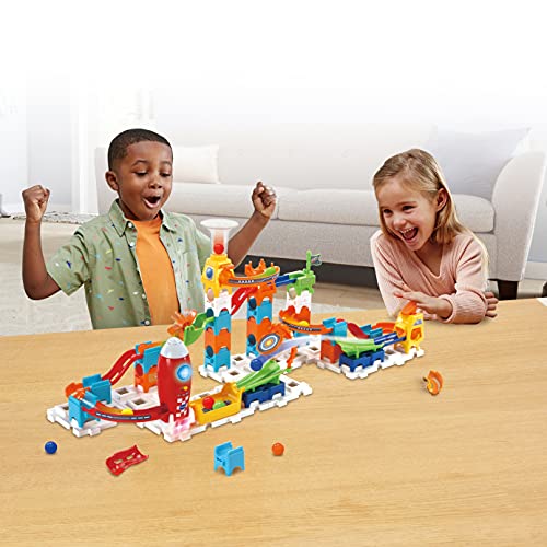 VTech Marble Rush Rocket Set Electronic M100E-Circuito de canicas-Juguetes de construcción niños +4 años-Versión ESP (3480-542249), Color