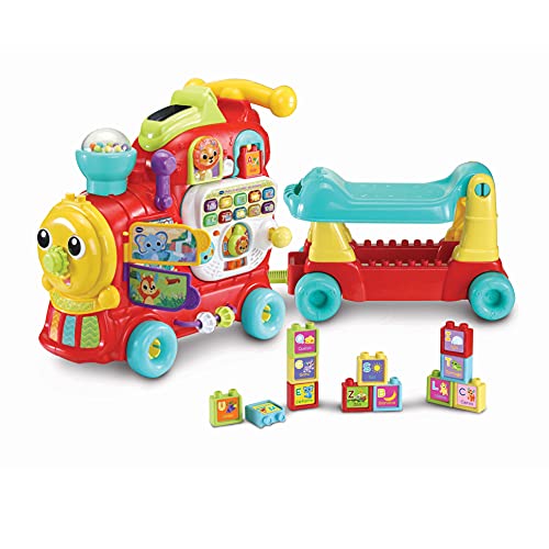 VTech Maxi Tren ABC de Paseo, Andador, Carrito y correpasillos para Aprender a Caminar-Juguete bebés +1 año-Versión ESP (3480-547822), Color