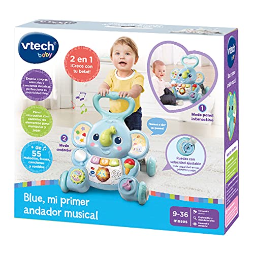 VTech-Mi Primer correpasillos Andador Musical. Blue, Color Azul (3480-523022)