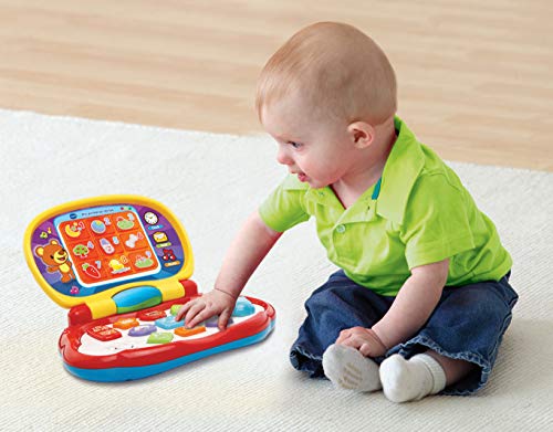 VTech -Mis primeras Teclas Ordenador Infantil con Tres Modos de Juegos Que enseña Animales, Colores + Primeras Canciones, Libro Interactivo para bebé +6 Meses