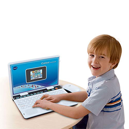 VTech - Ordenador Genius XL Pro Bilingüe, Computer Kid, Plata (133845) (versión en francés-inglés)