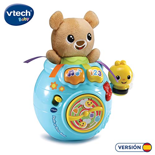 VTech- Osito Cucú-Tras Peluche Interactivo, Multicolor (3480-528322)