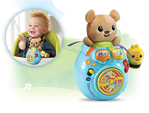 VTech- Osito Cucú-Tras Peluche Interactivo, Multicolor (3480-528322)