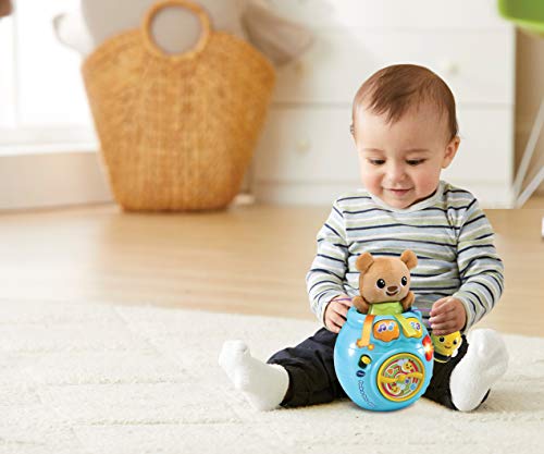 VTech- Osito Cucú-Tras Peluche Interactivo, Multicolor (3480-528322)