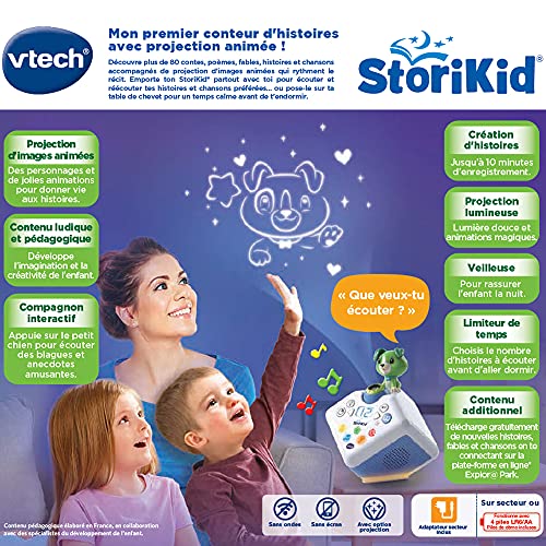 VTech StoriKid Mon Conteur D'Histoires (Vert) - Electrónica para niños (Multicolor, 3 año(s), Niño/niña, 8 año(s), Francés, AA)