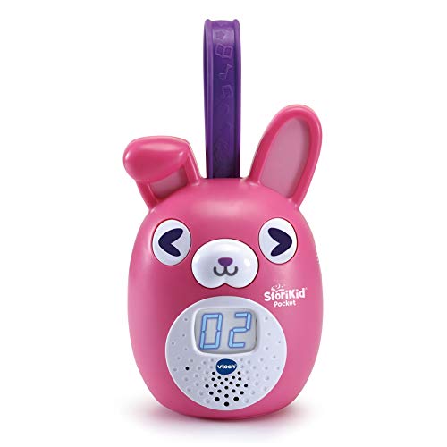 VTech StoriKid Pocket, cuentacuentos portátil para acompañar al bebé en Cualquier Lugar, Juguete +6 Meses, Graba Tus Propios Cuentos, Temporizador, Versión ESP, Color Rosa (3480-613757)