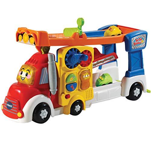 VTECH- Super Tráiler TutTut Bólidos Camión Portacoches Interactivo con Rampas De Tres Pisos, Multicolor, Talla Única (3480-521122) , color/modelo surtido