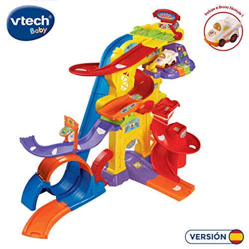 VTech Superpista Looping Tuttut Bólidos, Playset Interactivo con Diferentes Tramos + Tuttut Bólidos Pack De 3 Vehículos con Botón Sorpresa, Lula Camión Grúa