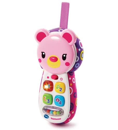 VTech- Telefonosa Teléfono Interactivo de Juguete, Color Rosa (3480-502757)