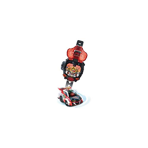 Vtech Turbo Force Racers - Coche control remoto con mando adaptado para llevar en la muñeca, conduce en 6 direcciones y activa el modo turbo, voces en español