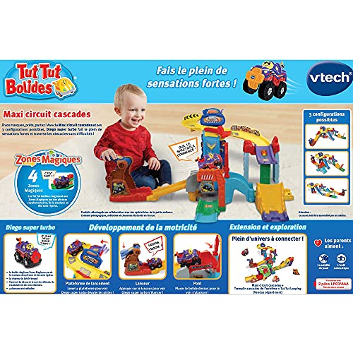 VTech - Tut Tut Bolides Maxi Circuit Cascadas Circuito Coche Interactivo - 1/5 años - Versión FR