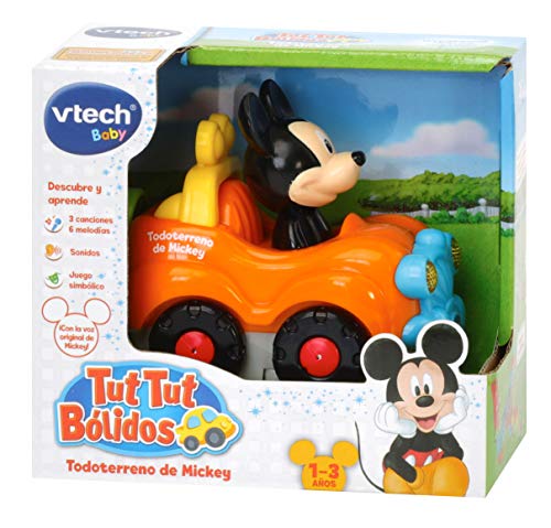 VTech - Tut Tut Bólido Disney Descapotable de Mickey, Multicolor (TTB Coche Descapotable de Mickey.)