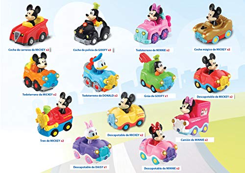 VTech - TutTutBólidos Disney, Coche de Carreras de Mickey, vehículo Interactivo con música, Voz y Efectos Luminosos, Sus Ruedas giratorias con Sensor activan Frases, melodías y Canciones (80-521522)