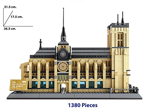 WANGE Catedral de Notre Dame. Modelo de Arquitectura para armar con bloques de construcción