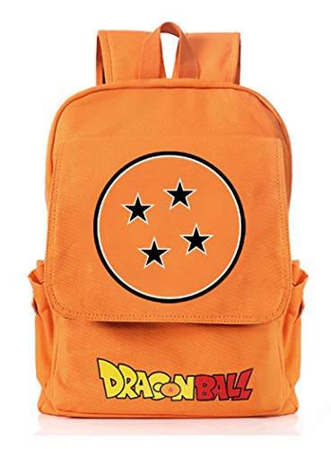 WANHONGYUE Dragon Ball Anime Backpack Rucksack Bolso de Escuela Bolsa de Lona Mochila de Viaje/Orange 5