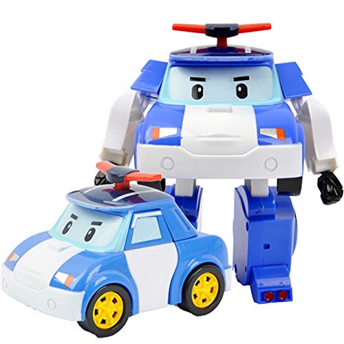 WAWAYU Trǎńsfōrmérs, Transformación 4pcs / Caja Robocar Poli Acion la Figura del Robot Juega el Coche de Bomberos del Manual Deformación Modelo muñeca for los niños (Color : E-4pcs)