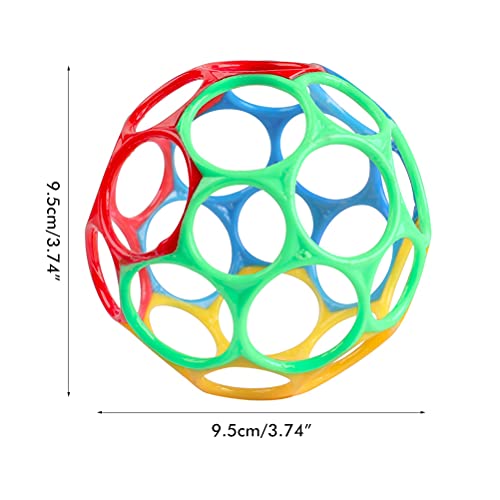 Wawogic Juguete para Bebé Oball Bola de Agarre Campana de Mano Sonajero desarrollar Juguete Mordida Táctil Mano Atrapada Bola de Oball para Que El Bebé Aprenda A Agarrar, Color Aleatorio