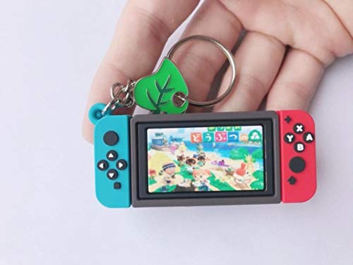 WDam Switch Game Machine Llaveros Animal Crossing Llaveros Accesorios de Moda Colgantes con Forma Linda Llavero de niño, New1