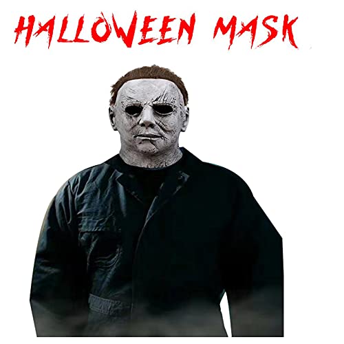 WECOLKIR Máscara de látex de Michael Myers para adultos, disfraz de terror cosplay, perfecto para carnaval y Halloween, unisex