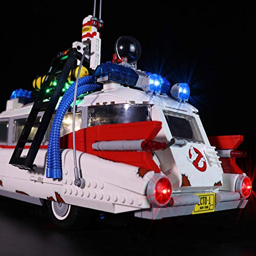 WEERUN Juego de iluminación LED para Lego Ghostbusters Ecto-1 10274 bloques de construcción, juego de luces LED compatible con Lego 10274 (no modelo Lego)