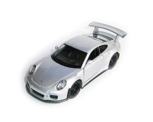 Welly Porsche 911 GT3 RS 2016 - Coche de juguete (metal, 4 variantes), color plateado metálico