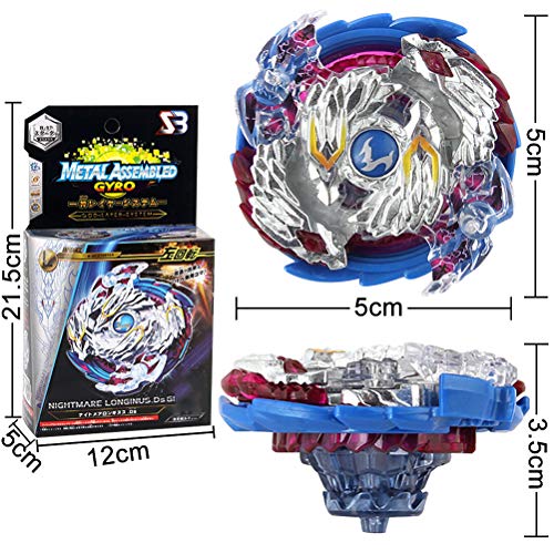 WENTS Beyblade Burst Peonzas 2Pcs Conjuntos de Metal de Gyro 4D Peonzas Gyro Lucha Maestro Cadena Launcher con Estadio Infinity Nado Básico Duelos Conjuntos Regalo para Niños