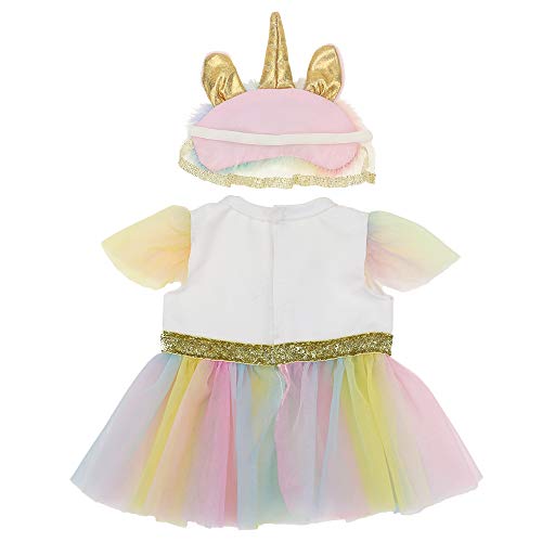 WENTS Ropa para Muñeca Vestido 2PCS Ropa de Muñecas para New Born Baby Doll Unicornio Vestidos para Muñeca Hechos para Muñecas de 18 Pulgadas