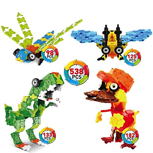 WEofferwhatYOUwant Juego Infantil Bloques Construcción con Insectos De Juguete Piezas Rompecabezas 3D Flatblocks . Niños 5 Años Y Mas para Crear Animales Armables Unisex