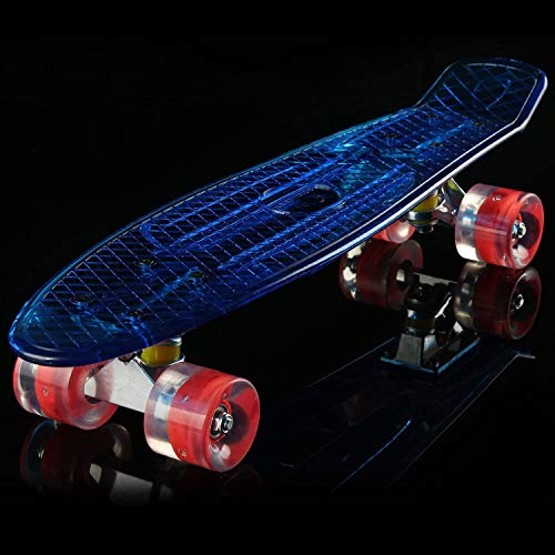 WeSkate Cruiser - Monopatín Completo Mini Skateboard de 55 cm, Penny Board con Ruedas LED de Poliuretano, rodamientos ABEC-7, niños, Adolescentes y Adultos