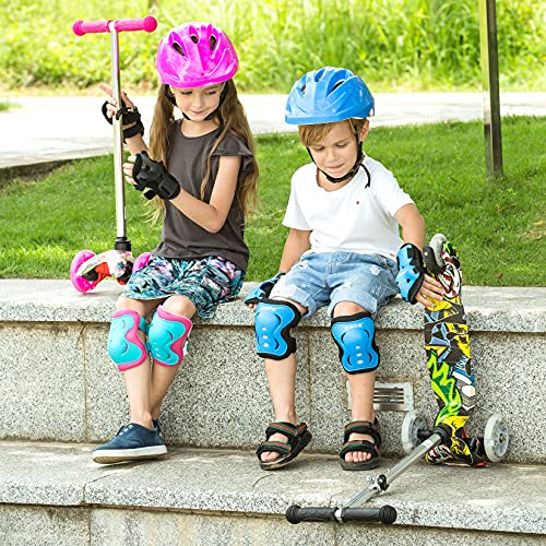 WeSkate Patinete para Niño Niña 3-8 Años Mini Scooter de Tres Ruedas con Luces LED manubrios Ajustables Patinetes para niños