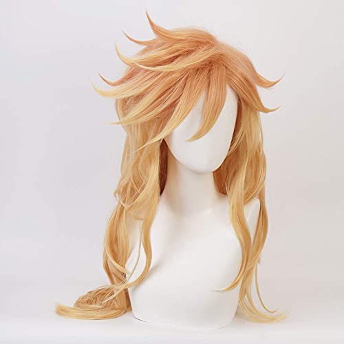 WGHERE UP Anime Cosplay Peluca para Demon Slayer Hair Pelucas de pelo sintético con gorro de peluca gratis (Douma)