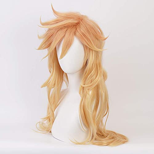 WGHERE UP Anime Cosplay Peluca para Demon Slayer Hair Pelucas de pelo sintético con gorro de peluca gratis (Douma)