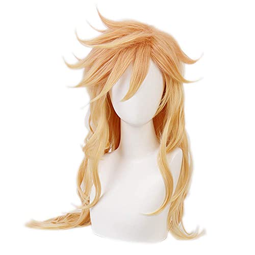 WGHERE UP Anime Cosplay Peluca para Demon Slayer Hair Pelucas de pelo sintético con gorro de peluca gratis (Douma)