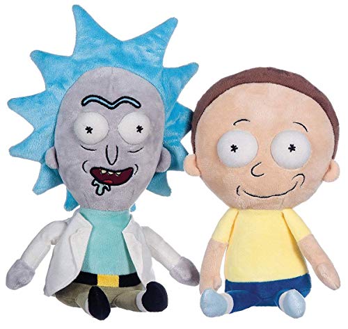 Whitehouse Conjunto 2 Felpa Rick y Morty 25cm Feliz Sonriendo Plushes Peluche Originales y Oficiales