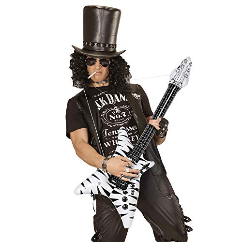 WIDMANN 04814 hinchable Rock Star Guitarra, unisex ? Adultos, color blanco/negro, talla única , color/modelo surtido