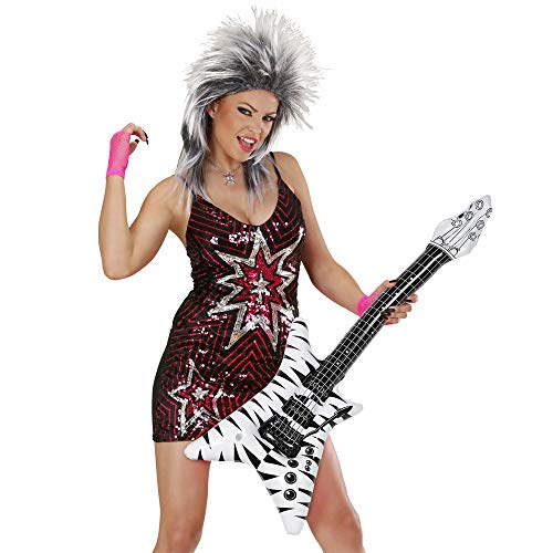 WIDMANN 04814 hinchable Rock Star Guitarra, unisex ? Adultos, color blanco/negro, talla única , color/modelo surtido