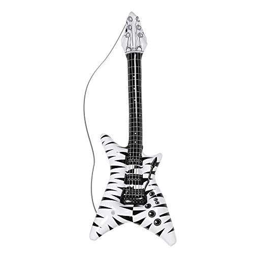 WIDMANN 04814 hinchable Rock Star Guitarra, unisex ? Adultos, color blanco/negro, talla única , color/modelo surtido