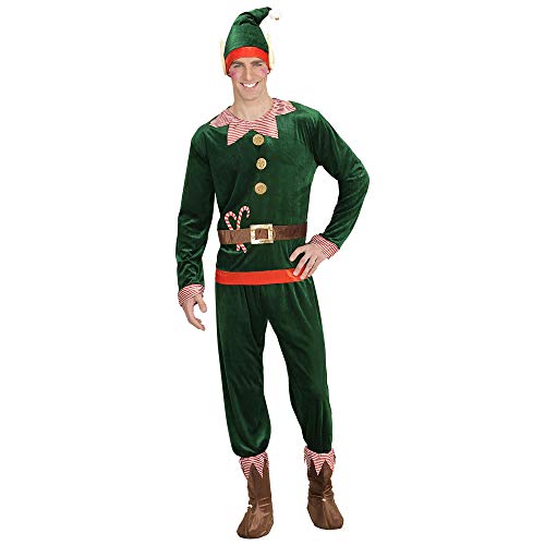 WIDMANN- Disfraz de Elf Santas Helfer para adultos, Multicolor, large (08733)