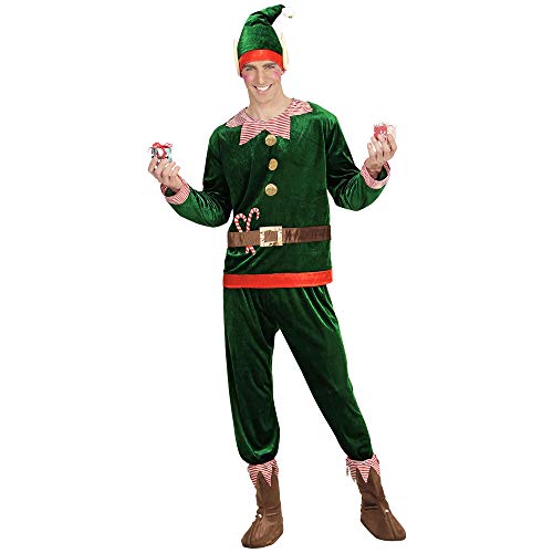 WIDMANN- Disfraz de Elf Santas Helfer para adultos, Multicolor, large (08733)