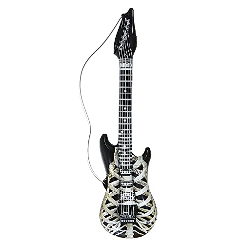 WIDMANN ? Guitarra hinchable con esqueleto, Unisex-Adulto, Negro, 105 cm, VD-WDM04753